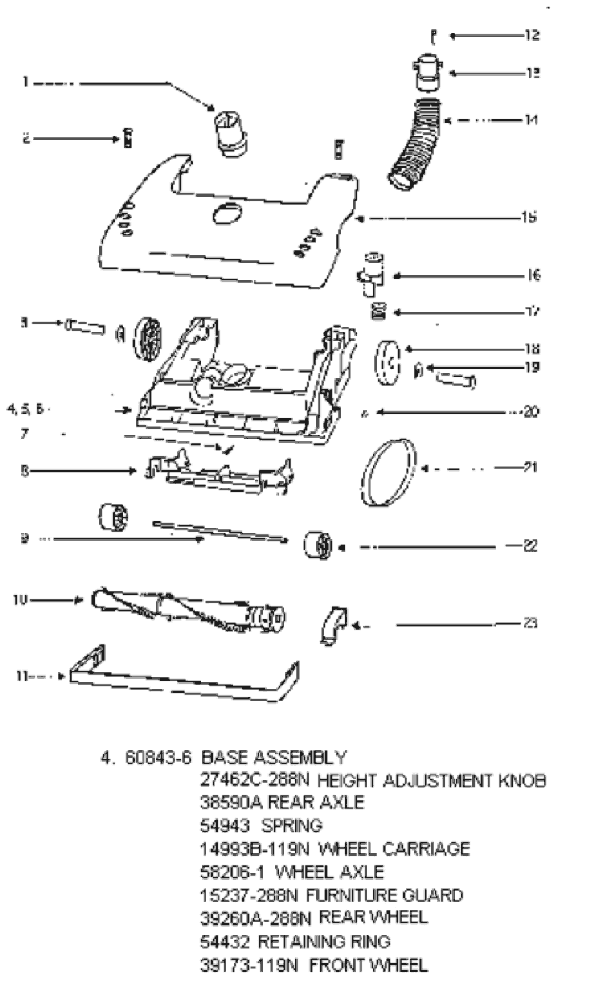 Page A Diagram and Parts List for 4377ATV  Eureka Upright Vacuum
