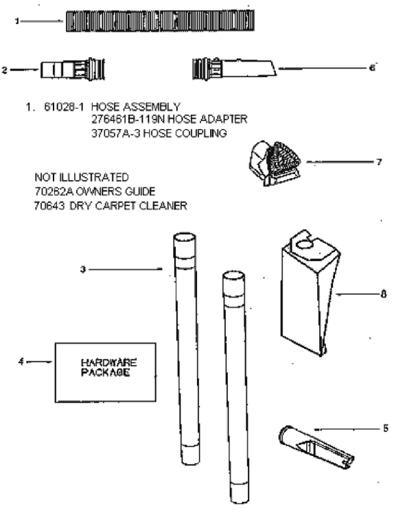 Page C Diagram and Parts List for 4377ATV  Eureka Upright Vacuum