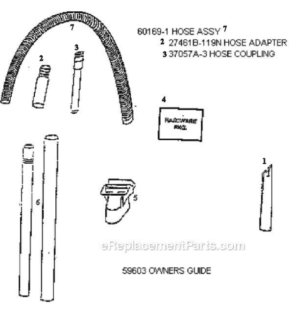Page D Diagram and Parts List for 4380ATF  Eureka Upright Vacuum