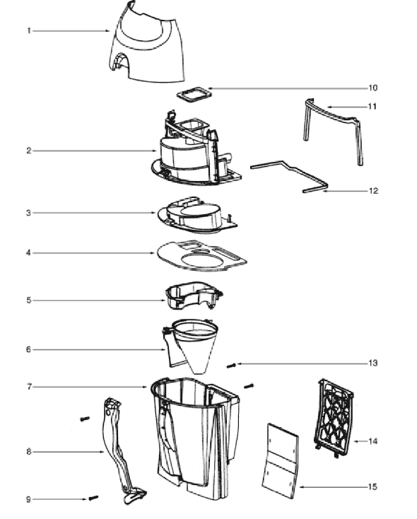Page C Diagram and Parts List for 4388AT  Eureka Upright Vacuum