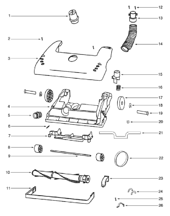 Page A Diagram and Parts List for 4388BH  Eureka Upright Vacuum