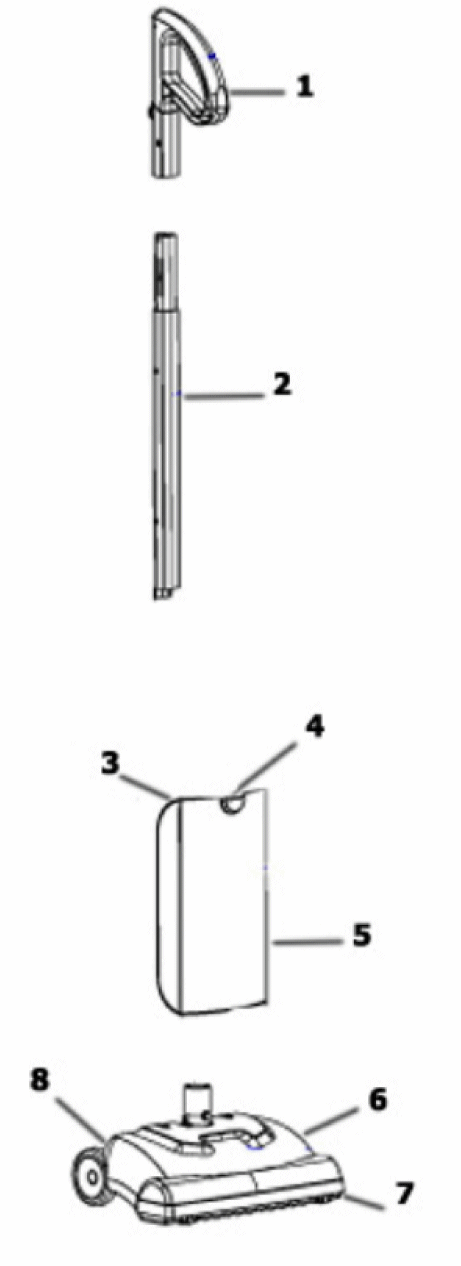 Page A Diagram and Parts List for 442D  Eureka Upright Vacuum