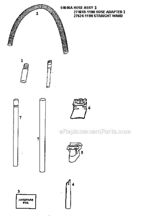Page C Diagram and Parts List for 4441ATM  Eureka Upright Vacuum
