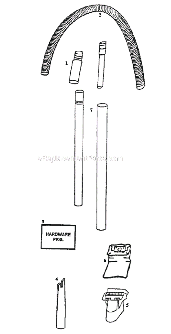 Page C Diagram and Parts List for 4441AT  Eureka Upright Vacuum
