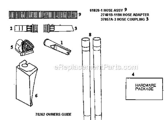 Page C Diagram and Parts List for 4460DT  Eureka Upright Vacuum