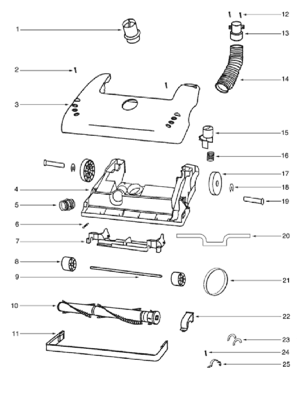 Page A Diagram and Parts List for 4463AV  Eureka Upright Vacuum