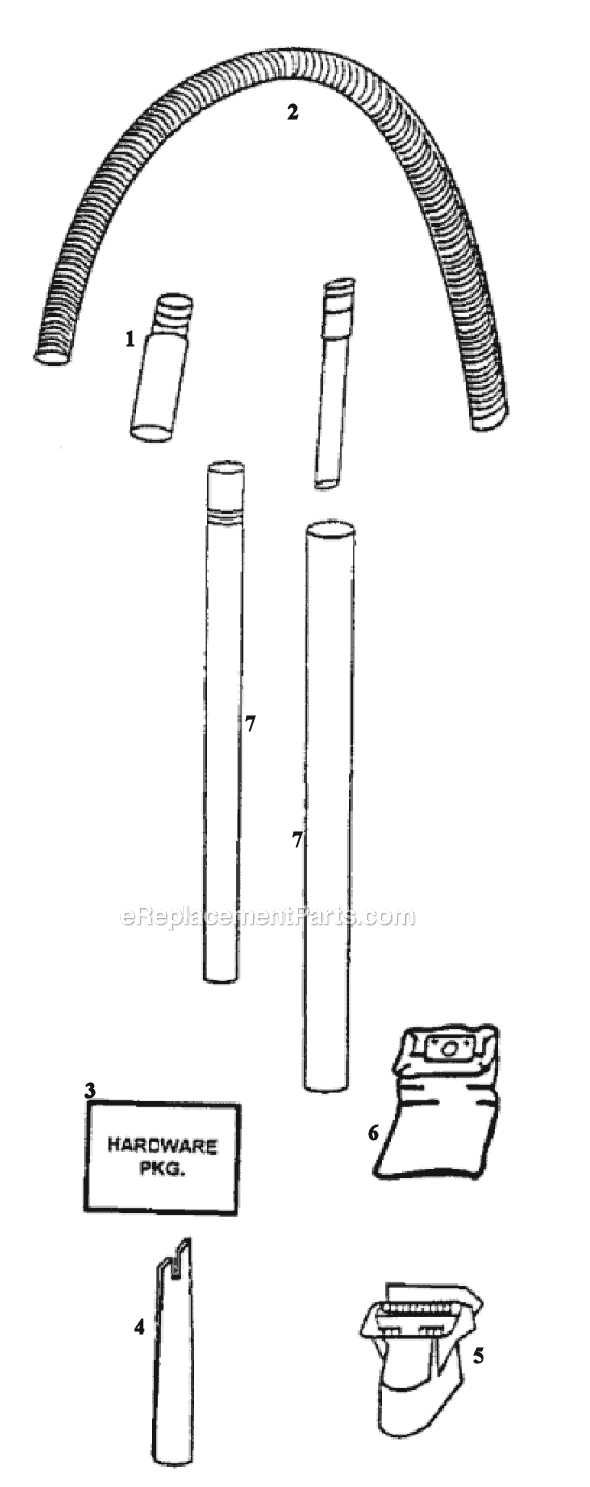 Page C Diagram and Parts List for 4465AT  Eureka Upright Vacuum