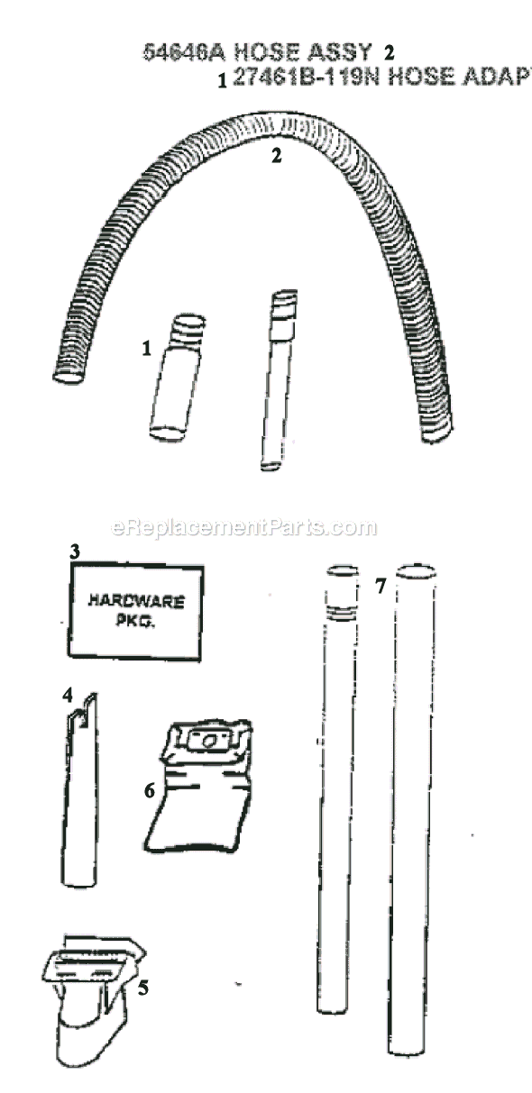 Page C Diagram and Parts List for 4465DT  Eureka Upright Vacuum