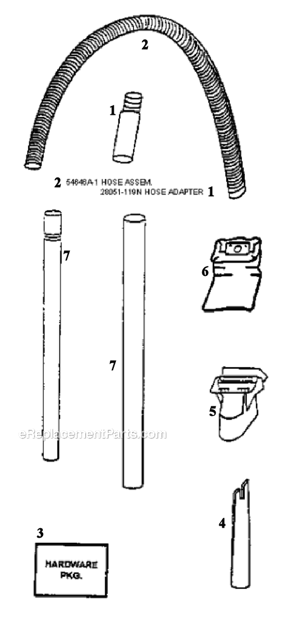 Page C Diagram and Parts List for 4466DTV  Eureka Upright Vacuum