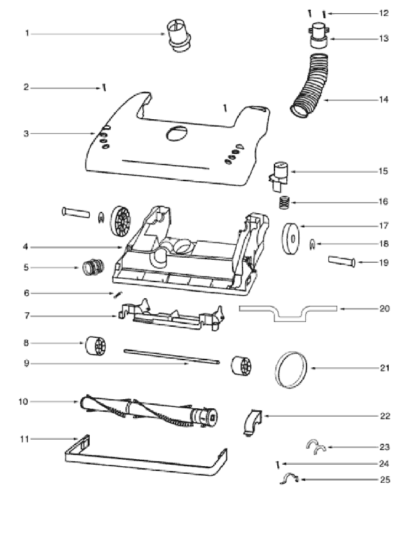 Page A Diagram and Parts List for 4467AV  Eureka Upright Vacuum