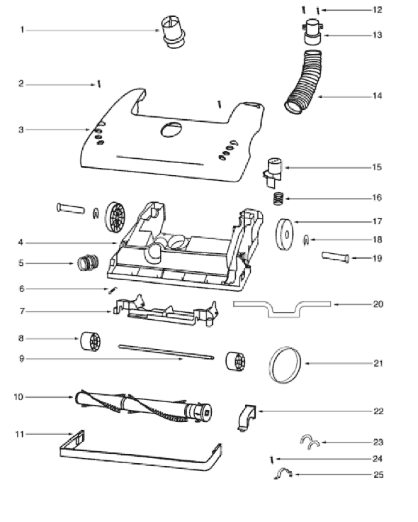 Page A Diagram and Parts List for 4468A  Eureka Upright Vacuum