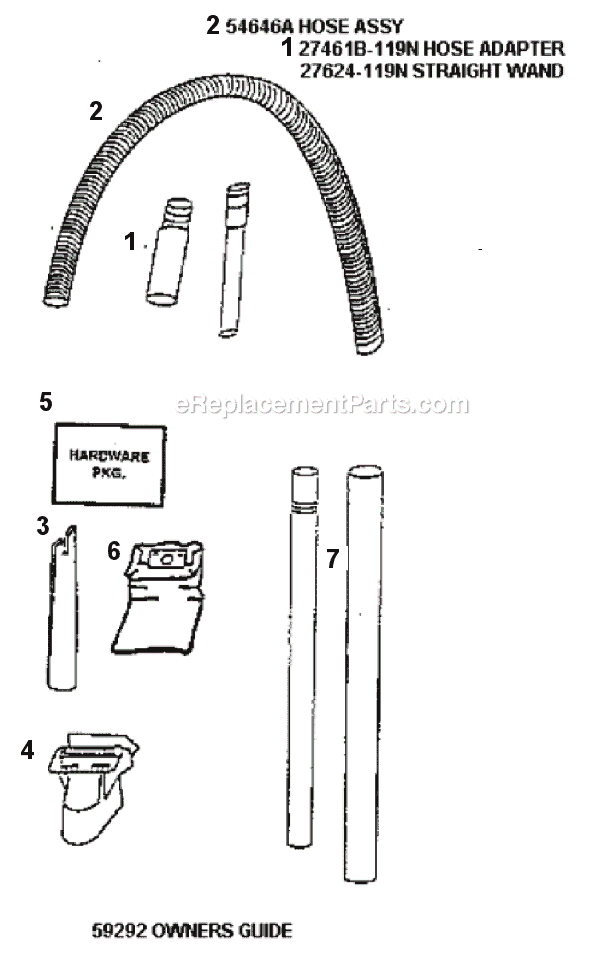 Page C Diagram and Parts List for 4470AT  Eureka Upright Vacuum