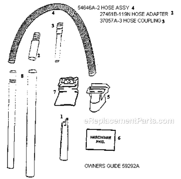Page C Diagram and Parts List for 4471ATV  Eureka Upright Vacuum
