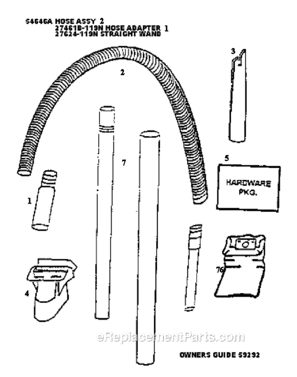 Page C Diagram and Parts List for 4471AT  Eureka Upright Vacuum