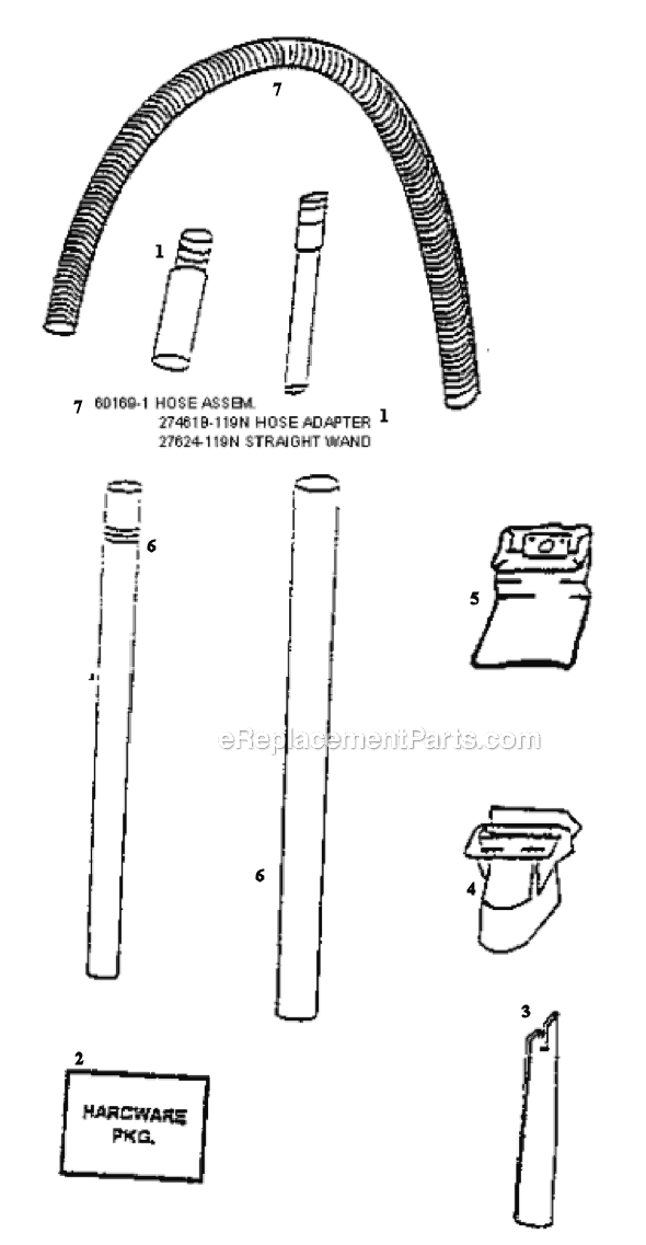 Page C Diagram and Parts List for 4472AT  Eureka Upright Vacuum