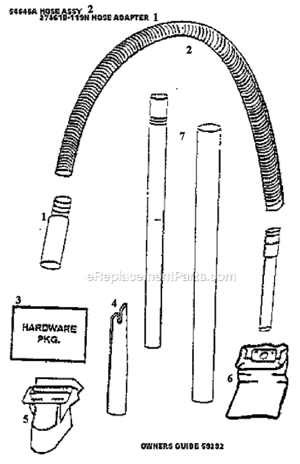 Page C Diagram and Parts List for 4475AT  Eureka Upright Vacuum