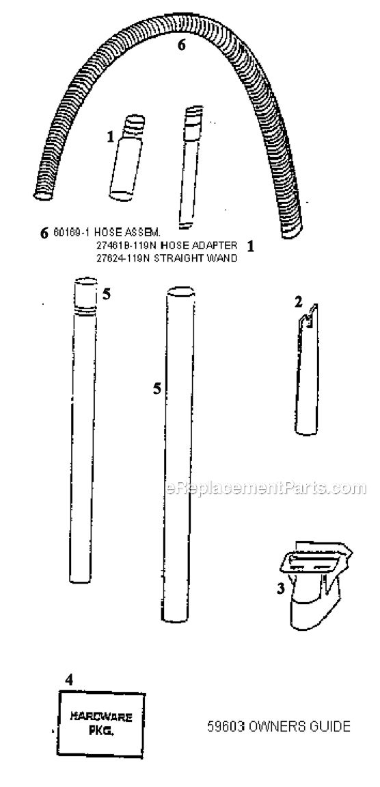 Page D Diagram and Parts List for 4480AT  Eureka Upright Vacuum