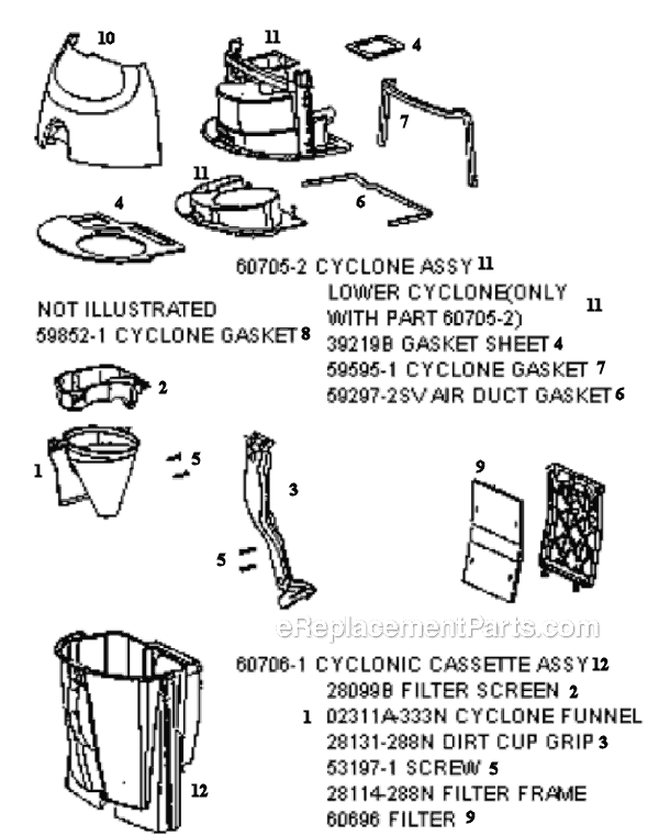 Page C Diagram and Parts List for 4480BT  Eureka Upright Vacuum