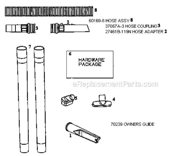 Page D Diagram and Parts List for 4480BT  Eureka Upright Vacuum