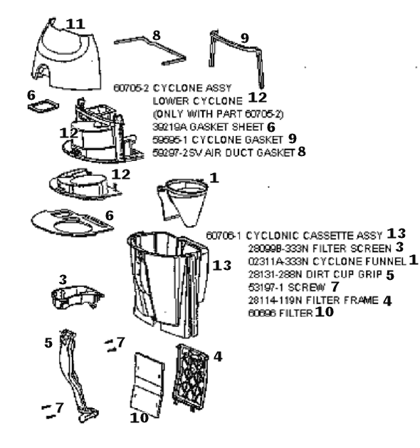 Page C Diagram and Parts List for 4481BT  Eureka Upright Vacuum