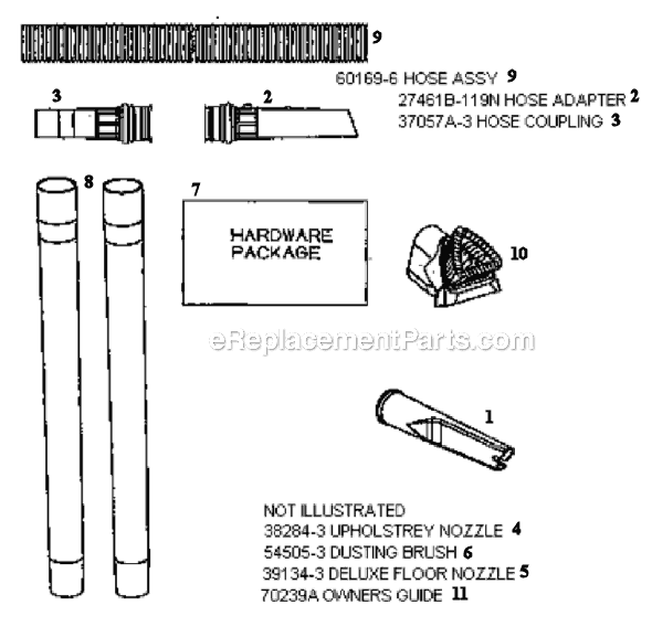 Page D Diagram and Parts List for 4482BT-1  Eureka Upright Vacuum