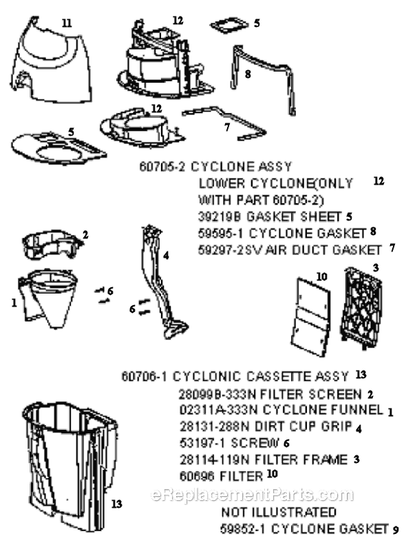 Page C Diagram and Parts List for 4483AT  Eureka Upright Vacuum
