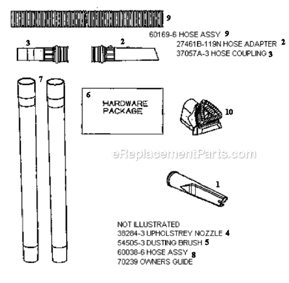 Page D Diagram and Parts List for 4485BT  Eureka Upright Vacuum