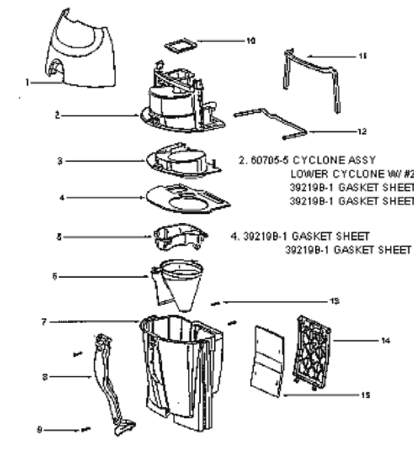 Page C Diagram and Parts List for 4488AT  Eureka Upright Vacuum