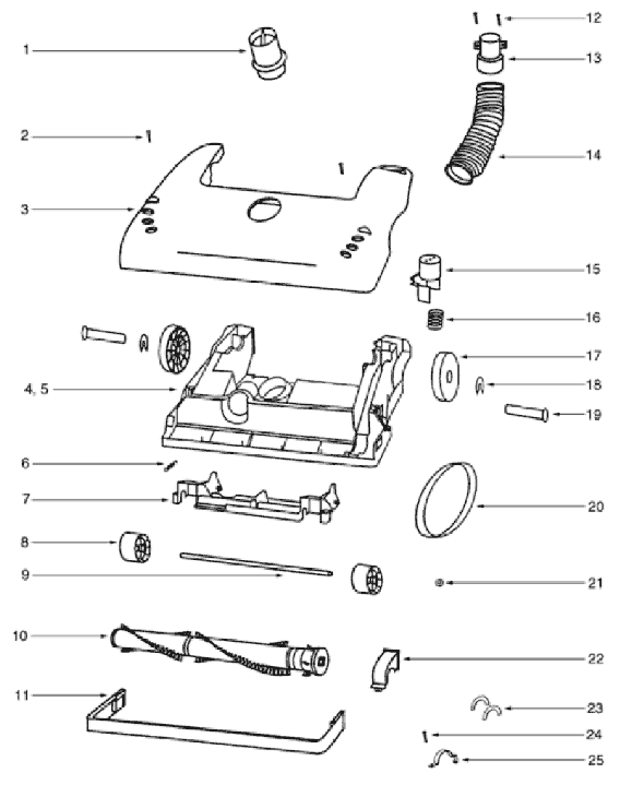 Page A Diagram and Parts List for 4496AV  Eureka Upright Vacuum