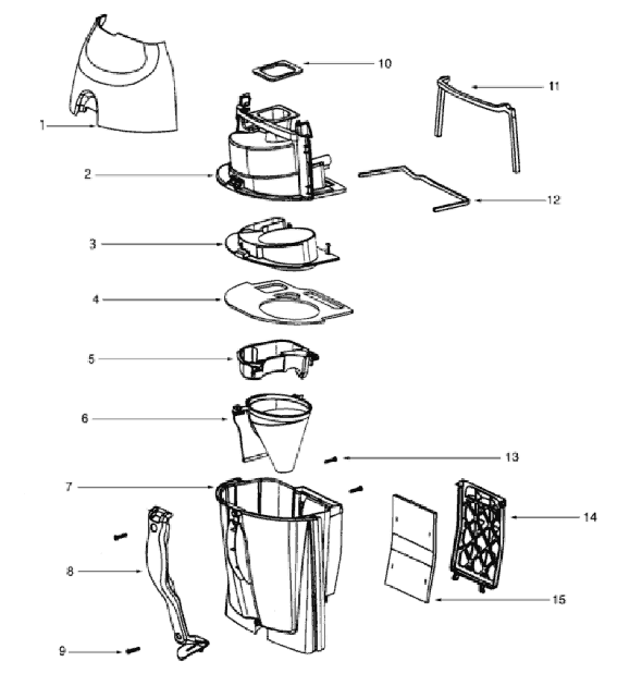 Page B Diagram and Parts List for 4496AV  Eureka Upright Vacuum