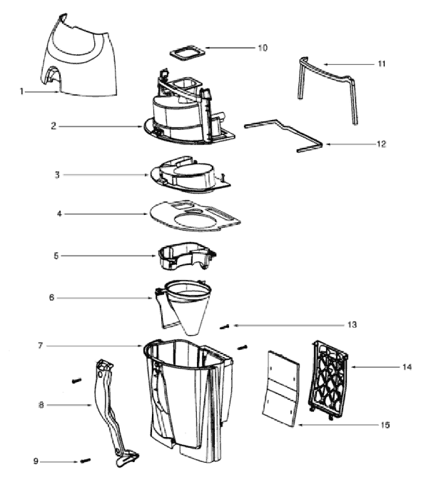 Page C Diagram and Parts List for 4497AH  Eureka Upright Vacuum