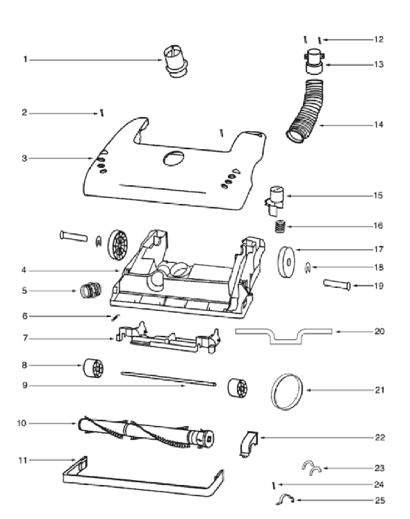 Page A Diagram and Parts List for 4498AS  Eureka Upright Vacuum