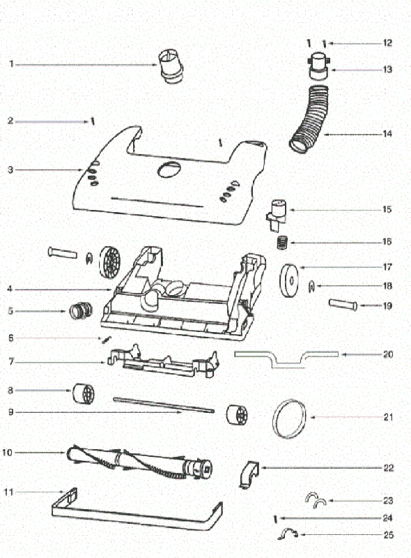 Page A Diagram and Parts List for 4499B  Eureka Upright Vacuum