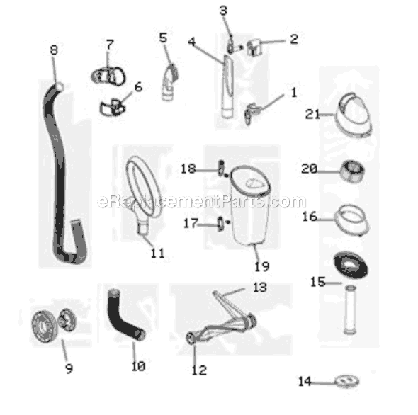 Page A Diagram and Parts List for 450AE  Eureka Upright Vacuum