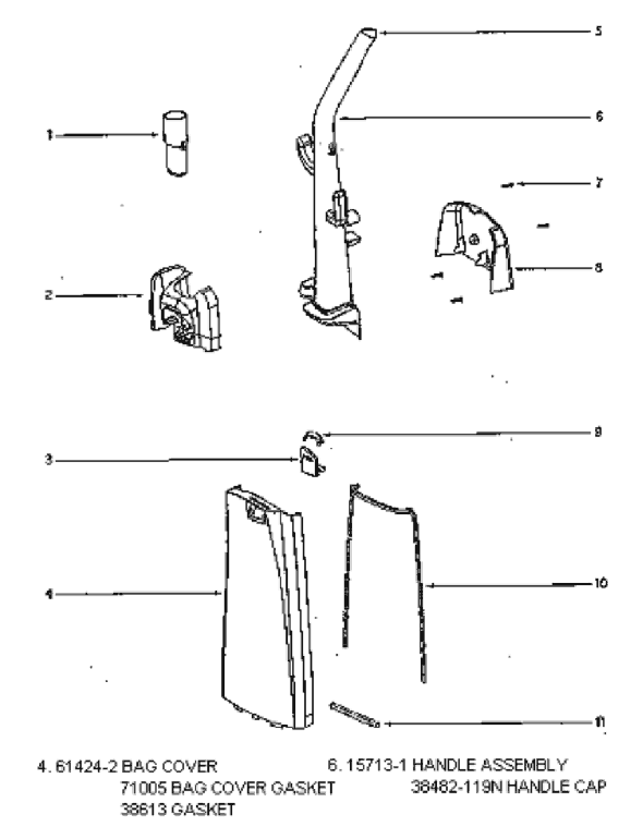 Page C Diagram and Parts List for 4675AT  Eureka Upright Vacuum