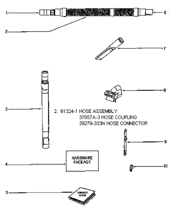 Page D Diagram and Parts List for 4685AT  Eureka Upright Vacuum
