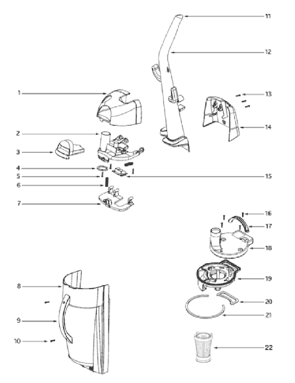 Page C Diagram and Parts List for 4688ATV  Eureka Upright Vacuum