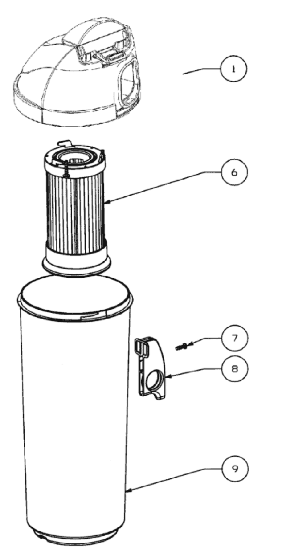 Page B Diagram and Parts List for 4700B  Eureka Upright Vacuum