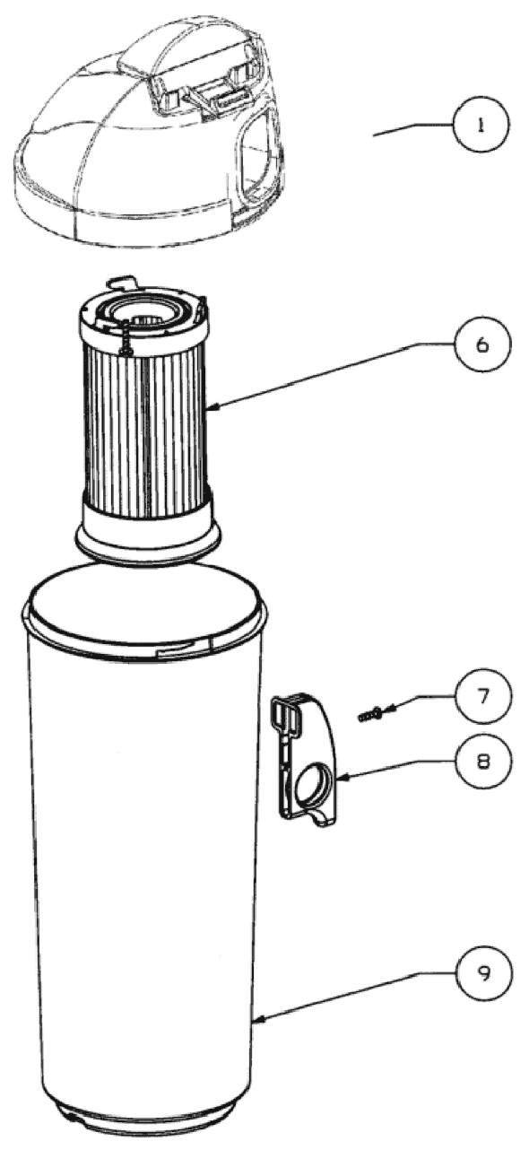 Page B Diagram and Parts List for 4704PNK  Eureka Upright Vacuum