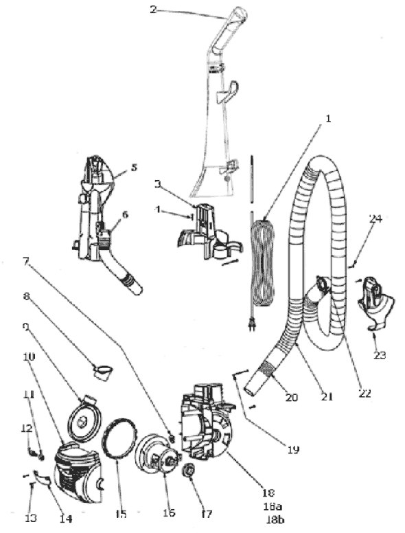 Page C Diagram and Parts List for 4710AV  Eureka Upright Vacuum