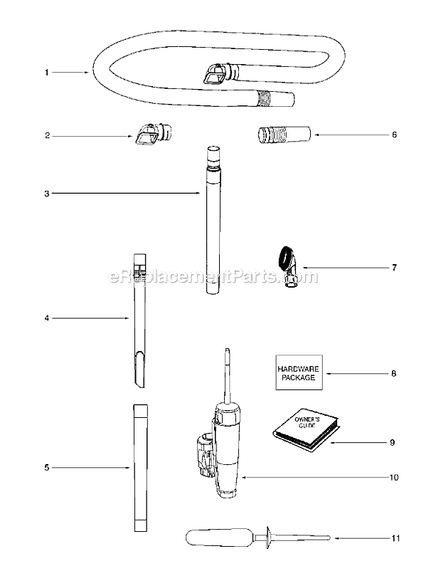 Page A Diagram and Parts List for 4717AVZ  Eureka Upright Vacuum
