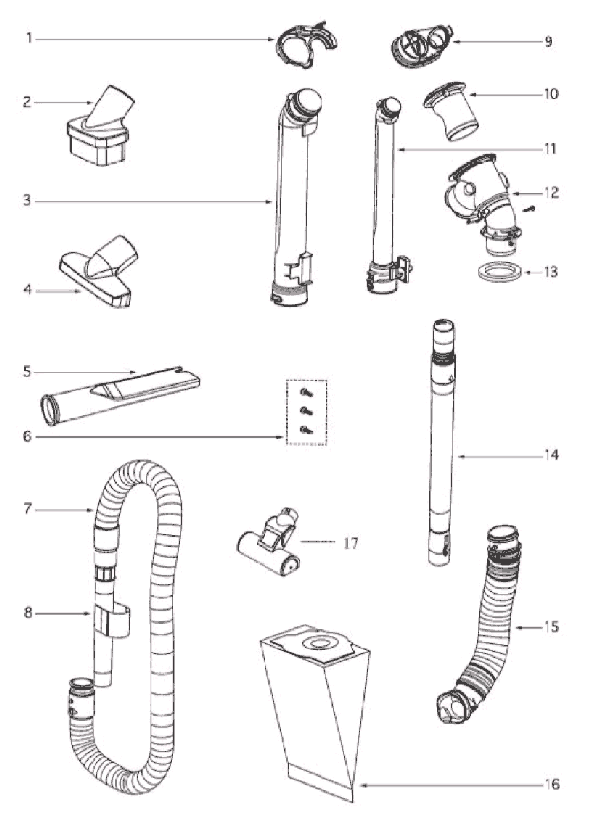 Page D Diagram and Parts List for 4870GZX  Eureka Upright Vacuum