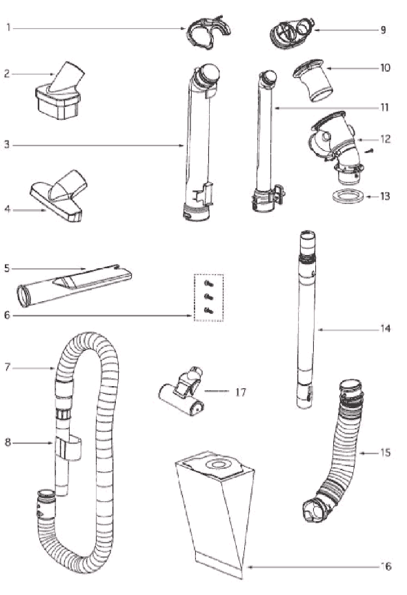 Page D Diagram and Parts List for 4870GZ  Eureka Upright Vacuum
