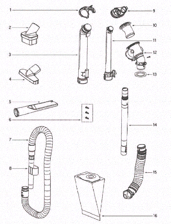 Page D Diagram and Parts List for 4870HZX  Eureka Upright Vacuum