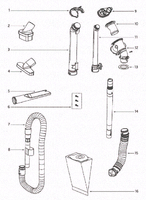 Page D Diagram and Parts List for 4870HZ  Eureka Upright Vacuum