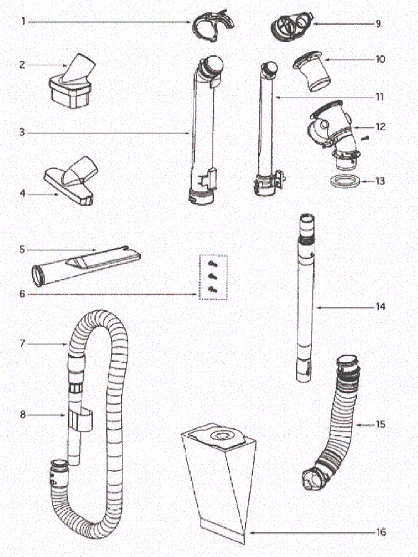 Page D Diagram and Parts List for 4870J  Eureka Upright Vacuum