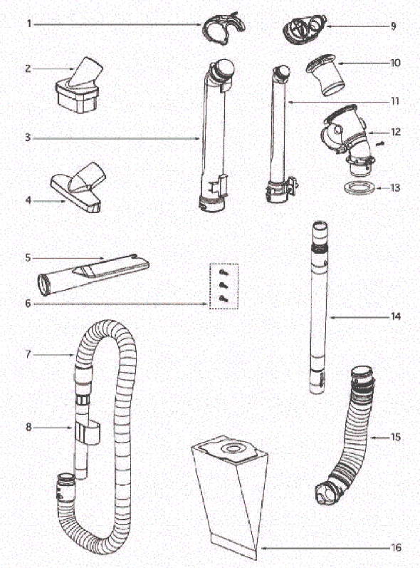 Page D Diagram and Parts List for 4870KE  Eureka Upright Vacuum