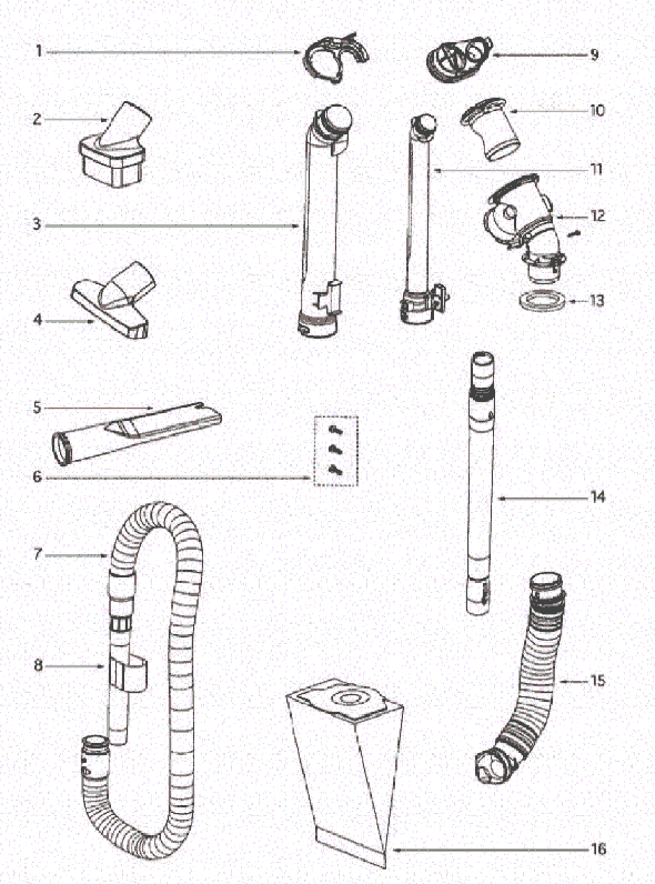 Page D Diagram and Parts List for 4870MZ  Eureka Upright Vacuum