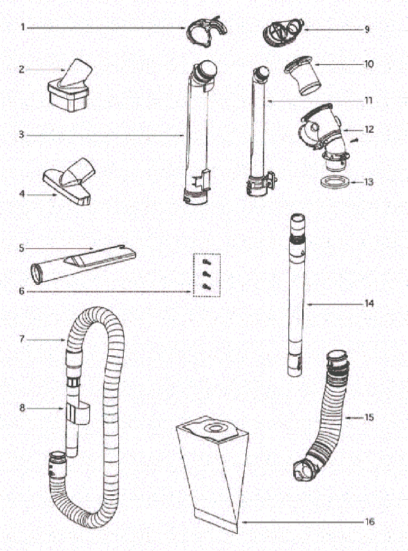 Page D Diagram and Parts List for 4870RZ  Eureka Upright Vacuum