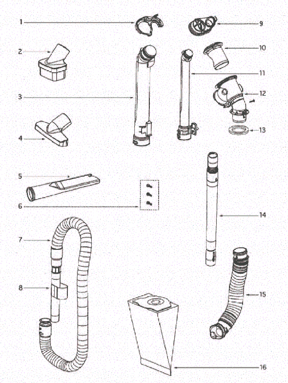 Page D Diagram and Parts List for 4870SZX  Eureka Upright Vacuum